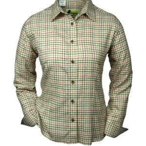 Skogen Bluse Karo, Beige Zertifiziert